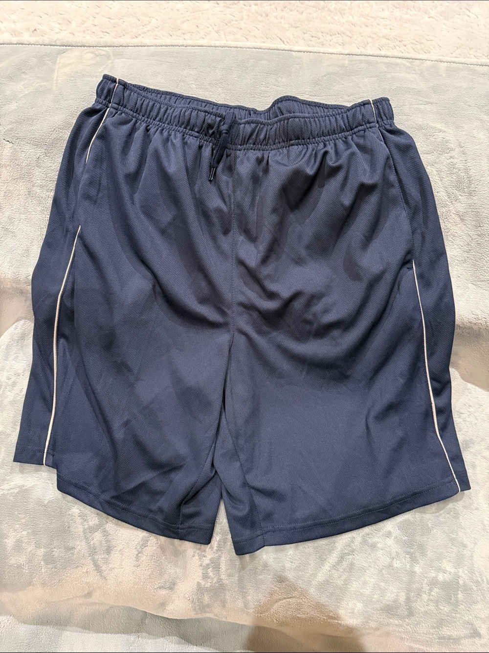 bcg Navy Athletic Mesh Shorts with Contrast Piping